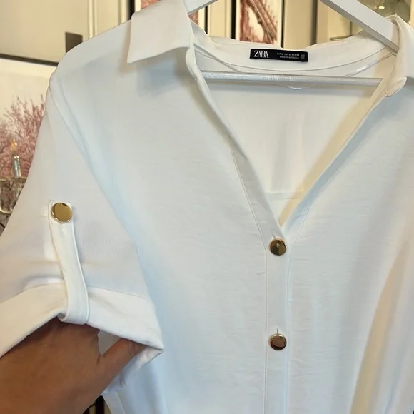 NWOT BELTED SHIRT DRESS SIZE L - Picture 15 of 16